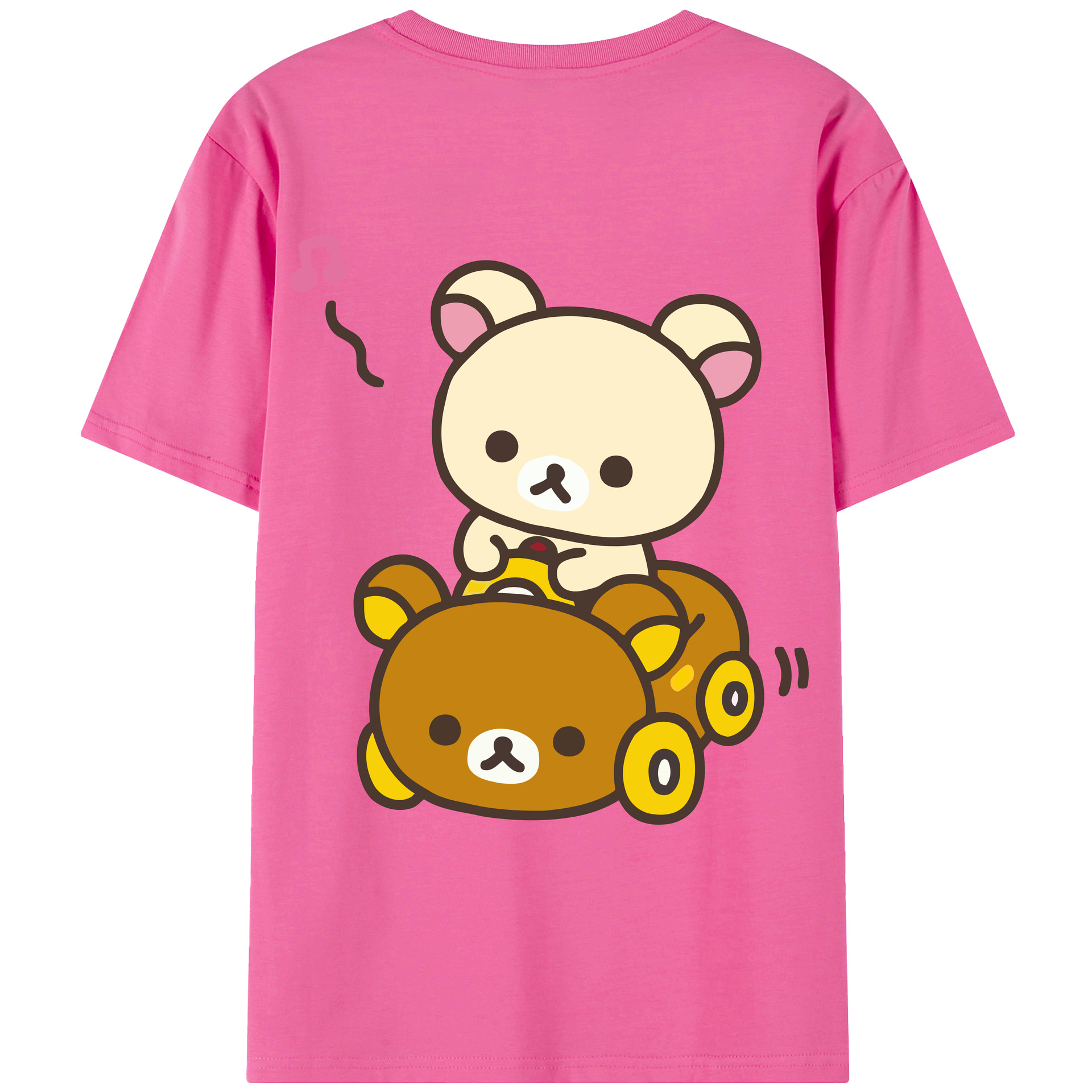 （画像用） リラックマ リラックマ キイロイトリ Rilakkuma Korilakkuma Kiiroitori レディース半袖Tシャツ(バックプリント)